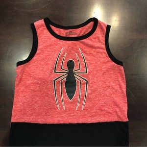 Marvel Spider-Man Child’s Boy Tank Sz M Red